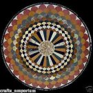 36" Black Coffee Dining Table Top New Pattern Pietra Dura Inlaid Home Decor Arts