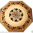 Size 18"x18" Marble End Coffee Table Top Rare Marquetry Mosaic Inlaid Decor Size 18"x18" Marble End Coffee Table Top Rare Marquetry Mosaic Inlaid Decor