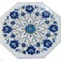 Size 18"x18" Marble Corner Coffee Table Top Inlaid Marquetry Mosaic Decor