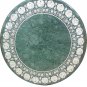 Size 30"x30" Marble Round Dining Center Table Top Inlay Marquetry Mosaic Decor