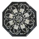 Size 1'x1' Black Marble Coffee Table Top Paua Shell Pietra Dura Christmas Gifts Size 1'x1' Black Marble Coffee Table Top Paua Shell Pietra Dura Christmas Gifts