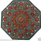 18" Green Marble Dining Table Top Coffee Hakik Inlaid Pietra Dura Home Decor Art
