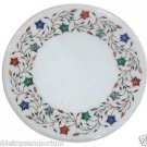 Size 18"x18" Marble Round End Coffee Table Top Inlaid Marquetry Mosaic Decor Size 18"x18" Marble Round End Coffee Table Top Inlaid Marquetry Mosaic Decor