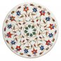 Size 18"x18" Marble Center Coffee Corner Table Top Inlay Marquetry Mosaic Decor