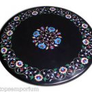 Size 3'x3' Marble Round Center Coffee Table Top Turquoise Stone Marquetry Deco