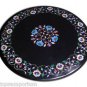 Size 3'x3' Marble Round Center Coffee Table Top Turquoise Stone Marquetry Deco