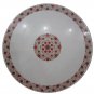 Size 4'x4' Marble Coffee Table Top Carnelian Mosaic Inlay Floral Art Decor