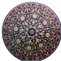 Size 36"x36" Marble Coffee Side Table Top Real Inlay Marquetry Art Outdoor Decor