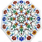 Size 2'x2' White Marble Center Side Coffee Table Top Inlay Marquetry Mosaic Deco