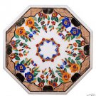 25" Marble Coffee Dining Table Top Flower Art High Quality Table Top Handcarted