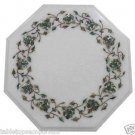Size 1'x1' White Marble Coffee Table Top Rare Paua Shell Pietra Dura Decor Art Size 1'x1' White Marble Coffee Table Top Rare Paua Shell Pietra Dura Decor Art