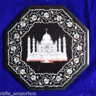 18" Coffee Table Top Black Marble TAJ MAHAL Inlaid Pietra Dura Paua Shell Gifts 18" Coffee Table Top Black Marble TAJ MAHAL Inlaid Pietra Dura Paua Shell Gifts