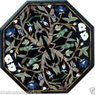 Size 1'x1' Black Marble Center Coffee Side Table Top Inlay Mosaic Pietradure Art Size 1'x1' Black Marble Center Coffee Side Table Top Inlay Mosaic Pietradure Art