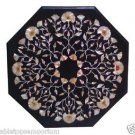 Size 24"x24" Italian Marble Coffee Table Top Abalone Gems Inlay Marquetry Arts