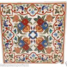 Size 2'x2' White Marble Center Side Coffee Table Top Inlay Mosaic Pietradure Art