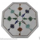 Size 18"x18" Marble Side Coffee Table Top Multi Inlay Mosaic Floral Decor Size 18"x18" Marble Side Coffee Table Top Multi Inlay Mosaic Floral Decor