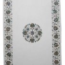 Size 3'x6' Marble Dining Table Top Rare Inlay Pauashell Mosaic Floral Decor