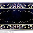 Size 4'x2' Marble Dining Table Top Semi Precious Gems Mosaic Inlay Art Home Deco
