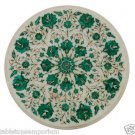 Size 18"x18" Marble Side Coffee Center Table Top Malachite Mosaic Marquetry Deco