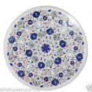Size 18"x18" White Marble Coffee Table Top Pietra Dura Handmade Home Decor Arts Size 18"x18" White Marble Coffee Table Top Pietra Dura Handmade Home Decor Arts