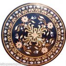 Size 3'x3' Marble Dining Table Top Mosaic Floral Inlay Pietradure Deco Furniture