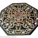 Size 4'x4' Marble Dining Coffee Table Top Mosaic Inlay Marquetry Art Patio Decor