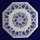 18" White Coffee Table Top Dining Garden Furniture Marble inlaid Pietra Dura Art 18" White Coffee Table Top Dining Garden Furniture Marble inlaid Pietra Dura Art