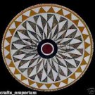 24" Black Marble Table Top Coffee Dining Table Mosaic Handmade Home Decor Arts