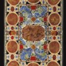4'x2' Black Marble Dining Table Top Rare Inlay Mosaic Pietradure Art Patio Decor 4'x2' Black Marble Dining Table Top Rare Inlay Mosaic Pietradure Art Patio Decor