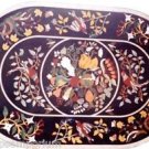 Size 24"x36" Black Marble Coffee Center Table Top Mosaic Inlay Pietradure Decor