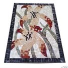 Size 4'x2' Marble Dining Coffee Table Top Abalone Stones Mosaic Inlay Home Decor