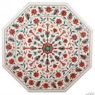 Size 2'x2' Marble Side Coffee Table Top Carnelian Marquetry Mosaic Art Decor Size 2'x2' Marble Side Coffee Table Top Carnelian Marquetry Mosaic Art Decor