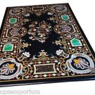Size 4'x2' Marble Dining Table Top Rare Inlay Mosaic Fine Art Marquetry Decor