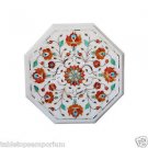 Size 1'x1' End Tables White Marble Inlay Coffee Table hand made Scagliola art Size 1'x1' End Tables White Marble Inlay Coffee Table hand made Scagliola art