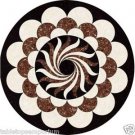 Size 24"x24" Marble Round Coffee Table Top Jasper Gem Marquetry Inlay Art Decor