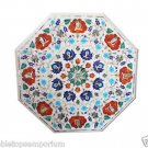 Size 18"x18" Marble Dining Table Top Carnelian Inlay Mosaic Christmas Home Decor Size 18"x18" Marble Dining Table Top Carnelian Inlay Mosaic Christmas Home Decor