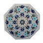 Size 2'x2' White Marble Coffee Table Top Rare Inlay Mosaic Decor Christmas Gifts
