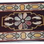 Size 4'x2' Marble Dining Side Corner Table Top Rare Pietradure Mosaic Inlay Work