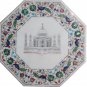 Size 2'x2' White Marble Center Coffee Table Top Tajmahal Mosaic Inlay Birds Deco