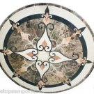 Size 24"x24" Marble Coffee Table Top Semi Precious Mosaic Inlay Marquetry Decor