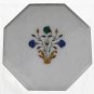 Size 1'x1' Marble End Coffee Table Top Inlay Marquetry Mosaic Floral Decor