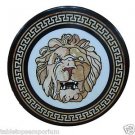 Size 30"x30" Marble Coffee Table Top Inlay Gems Lion Face Mosaic Home Decor Size 30"x30" Marble Coffee Table Top Inlay Gems Lion Face Mosaic Home Decor