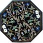 Size 20"x20" Green Marble Coffee Table Top Rare Gems Inlay Mosaic Marquetry Arts