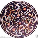 Size 24"x24" Marble Coffee Table Top Semi Precious Stone Mosaic Inlay Decorative