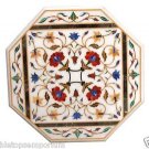 Size 24"x24" Italian Marble Side Coffee Table Top Rare Inlay Mosaic Garden Decor Size 24"x24" Italian Marble Side Coffee Table Top Rare Inlay Mosaic Garden Decor