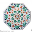 Size 18"x18" Marble Coffee Table Top Malachite Inlay Mosaic Christmas Home Decor Size 18"x18" Marble Coffee Table Top Malachite Inlay Mosaic Christmas Home Decor