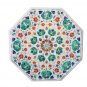 Size 18"x18" Marble Coffee Table Top Malachite Inlay Mosaic Christmas Home Decor