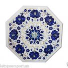 Size 15"x15" Marble Handmade Side Table Top Pietra Dura Lapis Lazuli Decor Arts Size 15"x15" Marble Handmade Side Table Top Pietra Dura Lapis Lazuli Decor Arts