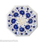 Size 1'x1' Marble Coffee Table Top Rare Pietra Dura Flower Pietra Dura Decor Art