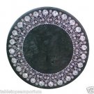 Size 24"x24" Marble Coffee Table Top Rear Mother of Pearl Gem Inlay Garden Decor